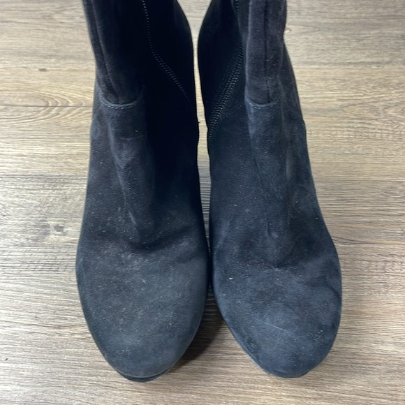 Nine West Women’s Black Suede Harvee Wedge Knee High Tall Boot, size 8 - Picture 11 of 12